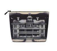 HorrorHaven - Trousse impermeabile in finto lino, monostrato, con chiusura a cerniera, per le tue esigenze quotidiane o di viaggio, Nero , Taglia unica