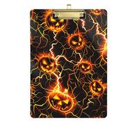 Horrors Fulmine Zucca Halloween Legale Dimensione Appunti di Plastica Impermeabile per Legale Donne Allenatori di Pallacanestro Dimensione 9 x 12.5 Tabla para escribir