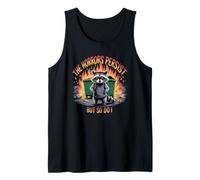 Horrors Persist But So Do I Funny Motivational Raccoon Citazione Canotta