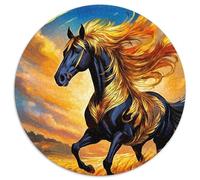 Horse 1000 Pezzi Puzzle Rotondo Per Bambini Animali Di Tutto Il Mondo Per Regali Educativi Difficile E Impossibile Idea Regalo Per Lei O Lui 1000pcs (67.5x67.5cm)