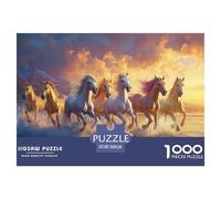 Horse 1000 Pieces Jigsaw Puzzles For Adults Educational Games Stress Relieving Entertainment Exercise The Memory of The Brain For Adults Gifts 38x26cm/1000pcs
