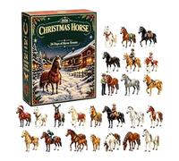 Horse ad-vent cale-ndar 24-Day Acrylic Christmas Ornaments Countdown Tree | Christmas Horse Countdown,Equestrian Theme,24 Daily Reveals,Holiday Decor,Home Apartment,Wall Door Window,Family Friends