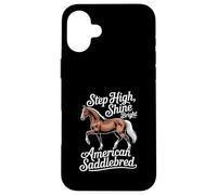 Horse American Saddlebred Step High, Shine Bright Custodia per iPhone 16 Plus