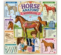 Horse Anatomy Wonderland Coloring Book