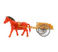 Horse and Cart Toys, Electric Horse Carriage Toy, 11,81 x 4,72 pollici Retro Desktop Ornament, Sturdy and Safe Design, Drawn Shelf Decoration for Home, School, Nursery