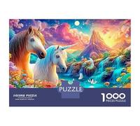 Horse And Unicorn in A Fantasy Valley Puzzle Da 1000 Pezzi Fine Horse Giochi Di Puzzle Per La Famiglia Per Tutte Le Età 52x38cm/1000pcs