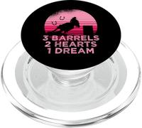 Horse Barrel Racing 3 Barrels 2 Hearts 1 Dream Rodeo Pink PopSockets PopGrip per MagSafe