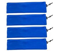 Horse Boots, Fly Leggings, Equine Wraps, Adjustable Ice Silk, Protective Breathable Shield, 19.69x5.12 inches, for Jumping Riding, Racing Competition, Stable Outdoor Event Use, Blue Black