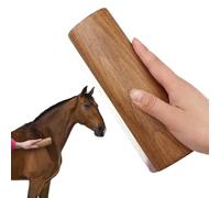 Horse Brushes Grooming, Wooden Handle, Stainless Steel Teeth, Ergonomic Pet Groomer, No Hurt for Dogs, Cats, Goats, Cows, Horses, Safe and Effective Pet Care Tool