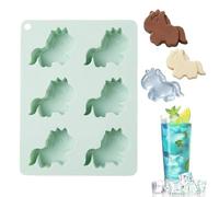 Horse Chocolate Mold | 6 Cavity Epoxy Casting Tray | 10.7cm HorseS Shaped Ice Soap Baking Mold for Party Candy IceS Gummy Jelly Cake Wax Plaster Silicone Flexible