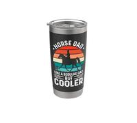 Horse Dad Like A Regular Dad But Cooler For Fathers Day Bicchiere termico in acciaio inox doppia parete