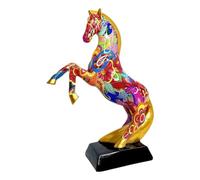 Horse Decor - Resin, 6.69x2.56x9.06in Graffiti Animal Sculpture Artistic Figurine | Modern Colorful Horse Ornament, Creative Table Decoration For Living Room, Bedroom, Bookshelf, Cabinet, Entryway