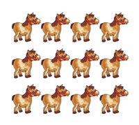 Horse Embroidery Cloth Stickers 12Pcs Iron Motif Applique | Refresh monotonous clothes using horse patches on shoes bags and curtains with safe sewing materials
