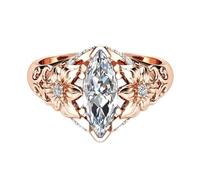 Horse Eye Shape Wedding Ring Gifts Party Wedding Jewelry Gifts Size 8 . Nice processing