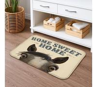 Horse Face Home Sweet Home, tappetino da bagno ad asciugatura rapida, tappetino da bagno assorbente e antiscivolo, in flanella accogliente, lavabile, per bagno, decorativo, 40,6 x 61 cm