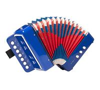 Horse Fisarmonica a Bottoni da 10 tasti Principianti Strumenti Musicali per Bambini Leggeri e Rispettosi Dellambiente (blu)