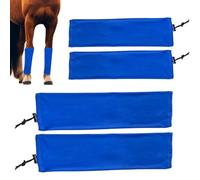 Horse Fly Boots, Breathable Equine Leggings, 19.69x5.12 Inches Compact Lightweight Shock Absorbing Animal Fly Boot for Jumping, Competition, Stable, Turnout, Racing, Easy to Wear