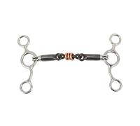 Horse Gag Ring 145mm in Acciaio Inox e Ottone - Morso per Addestramento Cavalli, Robusto e Facile da Controllare