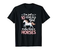 Horse Girl 10th Birthday Party for Girls Who Love Horses Maglietta