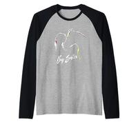 Horse Girl Big Sister Fratello Maglia con Maniche Raglan