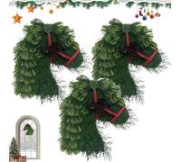 Horse Head Wreath Rustic Farmhouse Equestrian Door Decor, 15.75 * 11.81in Hand-Woven Artificial Christmas Horse Head Wreath with Red Ribbon for Home Front Door Wall Window Outdoor Porch Garden Decor
