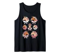 Horse Heads with Flowers and Ribbons Design Canotta