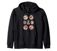 Horse Heads with Flowers and Ribbons Design Felpa con Cappuccio