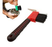 Horse Hoof Pick Brush with Handle Hoofpick Brush Sturdy Horses Hoof Cleaner for Horses Donkey and Goat (Random Colour)