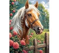 Horse in A Blooming Meadow Rompicapo 1000 Pezzi Difficili 3D Cartone Rigido Resistente Tema Architettura Wildlife Pet Per Esperti Per Decorazione E Collezione Qualità Museale 1000 PCS