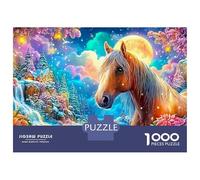 Horse in A Magical Winter Night Puzzle Da 1000 Pezzi Fine Horse Classico E Sfidante, Regalo Per Tutte Le Età 38x26cm/1000pcs