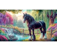 horse Jigsaw Puzzle impossibili 1000 Pezzi Decorazione per la casa. Giochi di Rilassamento e Intelletto per Adulti e Bambini da 12 Anni 38x52cm/1000pcs