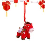 Horse Keychain - 14 cm 2026 Horses Charm, Cute Plush New Year's Doll Decoration Ornament, 2026 Lucky Horse Year Purse Charm | For Backpack Boyfriend Girl Women Car Valentines Christmas, Rosso