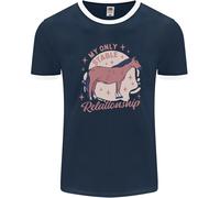 Horse La Mia Unica Relazione Stabile Equestre Uomo Ringer T-Shirt FotL