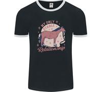 Horse La Mia Unica Relazione Stabile Equestre Uomo Ringer T-Shirt FotL