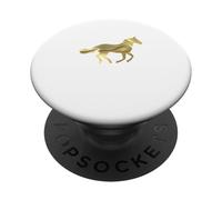 Horse Lovers Golden Horse Equitazione PopSockets PopGrip Adesivo