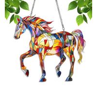 Horse Memorial Sun Catcher -Enhances And Lifts, Horse Shape Acrylic Hanging Pendant, Memorial Ornament | Decorative Sun Catchers Ornament For Christmas Birthday Window Walls