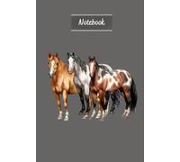 Horse Notebook: A Wide Variety Of Horses And Ponies On Each Lined Page, Perfect Themed Gift For Horse Lovers - Grey