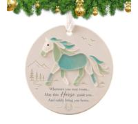 Horse Ornament 2D Acrylic Coastal Theme Horse Decoration Tree Decorations