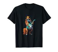 Horse Playing Electric Guitar - Cavallo con chitarra Maglietta