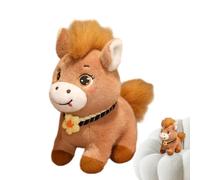 Horse Plush - Cute Stuffed Doll Toy with Big Eyes for Girls, Soft Playtime, Classroom Easter Halloween Christmas Birthday Decor for Bedroom Nursery Playroom Bookshelves, Brown, Kids Gift