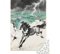 Horse Puzzle 1000 Pezzi Adulti, Horse Race Allenamento Mentale, Attività Collettiva, Oggetto Decorativo, Idea Regalo Originale 1000pcs (75x50cm)