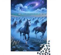Horse Puzzle 1000 Pezzi, Horse Race Geografia Mentale, Esperienza Tattile, Opera Conversazionale 1000pcs (75x50cm)