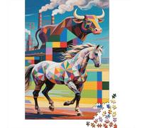 Horse Puzzle 1000 Pezzi Per Collezionisti, Horse Race Mindfulness Attiva, Progetto Condiviso, Elemento Stilistico 1000pcs (75x50cm)