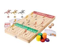 Horse Race Board Game Board-robust Wooden, Portable Evening Game | Transport To Horse Racing per il pensiero strategico, gioco per le vacanze per adulti di tutte le età