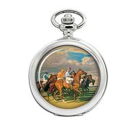 Horse Racing Under Starters Orders Full Hunter Orologio da tasca