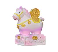 Horse Resin Figurine - Seal Design, Elegante Mini Decorative Scultura, Portable Long Lasting Accessories | Symbolic Prosperity Decoration for Lunar New Year Home Dashboard Space