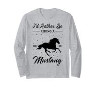 Horse Ride - Preferirei essere in sella a un cavallo Mustang Maglia a Manica