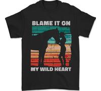 Horse Riding My Wild Heart Equestrian Uomo T-Shirt 100% Cotone