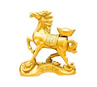 Horse Statue - Alloy 8.8x8cm, Desk Decor, Wealth Figurine | Chinese New Year Decor, Auspicious Table Ornament, Home Office Shelf, Cabinet Entryway, Living Room, Gift For Prosperity, Fortune Attraction
