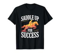 Horse Trainer Saddle Up per Motivazione di Successo Maglietta